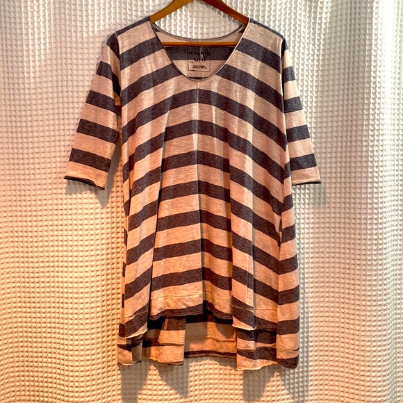 EUC WE THE FREE - Free People Striped Tunic Top 🌸 Loose Fit  🌷 Size XS / TP - Picture 1 of 10